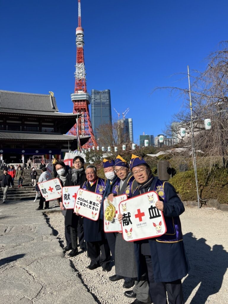 増上寺献血活動